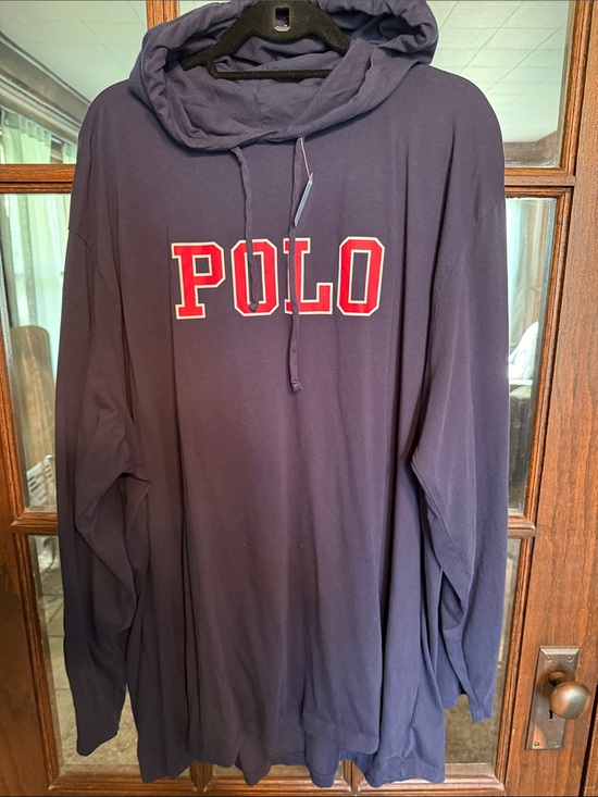 Polo Ralph Lauren Other - Polo by Ralph Lauren Navy Hooded Long-Sleeve Shirt with Red Logo